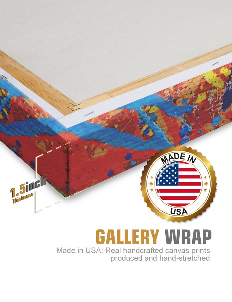 IPIC - Abstract Jackson Pollock Style Artwork. Giclee Print on Canvas Wall Art for Home Decor. 36x24 - Image 4